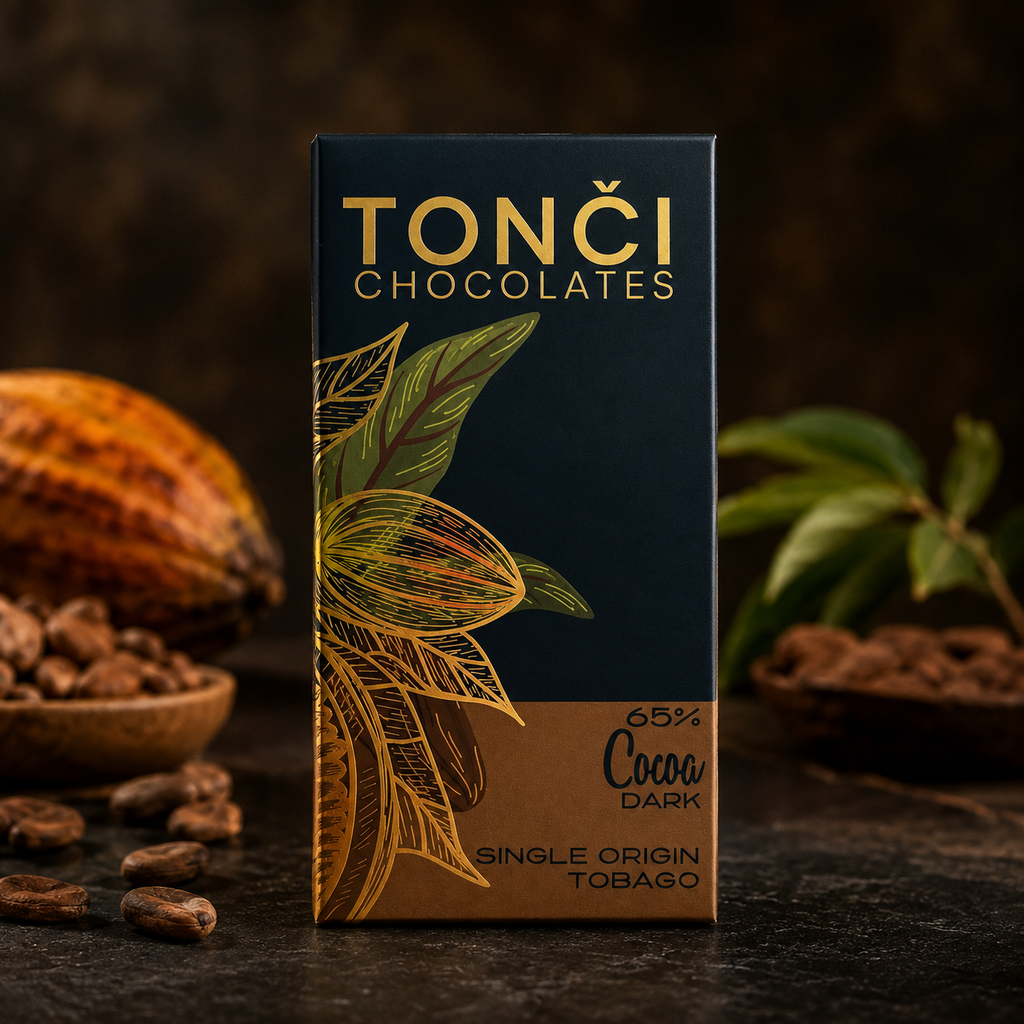12x30g TONČI 65% Dark Chocolate | Single-Origin Ancient Tobago Cacao